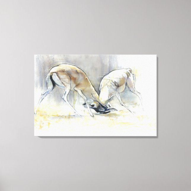 Sand Gazelles 2009  4 Canvas Print (Front)