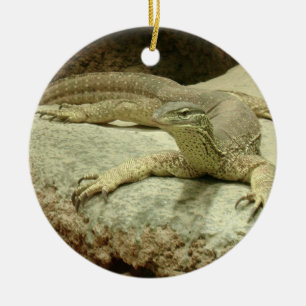 Sand goanna ceramic tree decoration