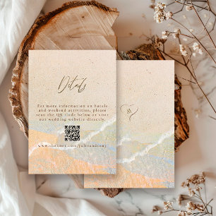 Sand Heart Beach Wedding Destination Details Enclosure Card