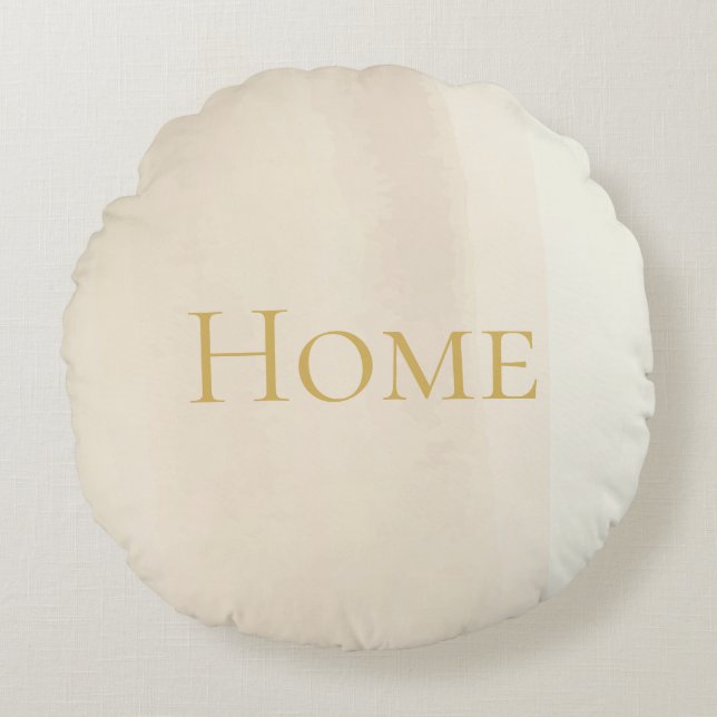 Sand Horizon Watercolor Round Cushion (Front)