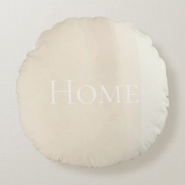 Sand Horizon Watercolor Round Cushion (Front)