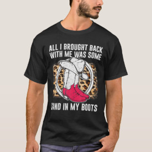 Sand In My Boots - Southern Western Leopard Cowboy T-Shirt