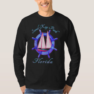 Sand Key Park Florida Sailboat Sailing Vacation Na T-Shirt
