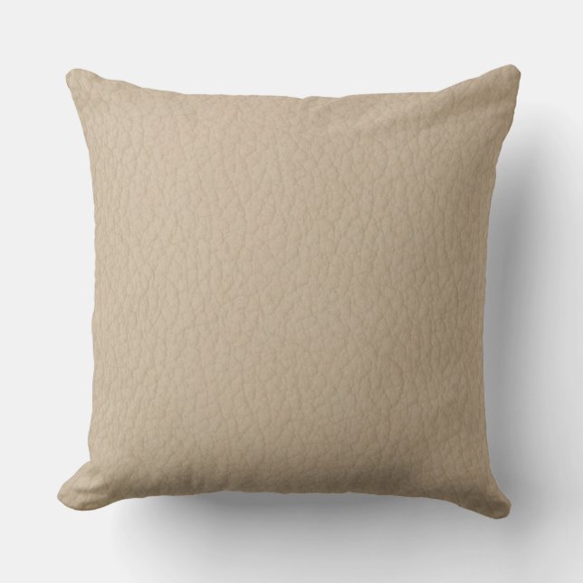 Sand Leather Look Print Decorative Pillow (Front)