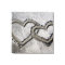 Sand Love Hearts Wrapped Canvas