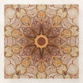 Sand Mandala Pattern with Star Centre Coaster