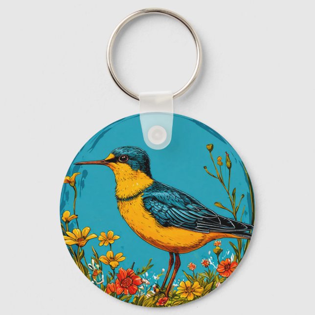 Sand martin bird key ring (Front)