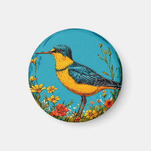 Sand martin bird magnet