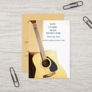 Sand Music Teacher/Musician/ Acoustic Guitar Business Card