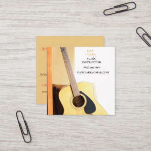 Sand Music Teacher/Musician /Educator Guitar  Square Business Card