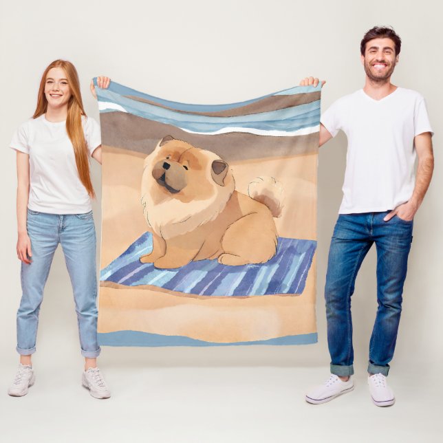 SAND N' SEA  Chow Chow dog beach blanket (In Situ)