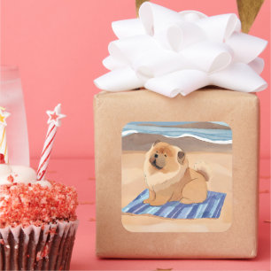 SAND N' SEA  Chow Chow dog stickers