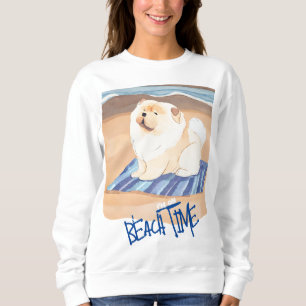 SAND N' SEA Cream  Chow Chow dog sweatshirt
