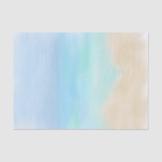 Sand, Ocean and Sky Beach Tissue Paper (Front)