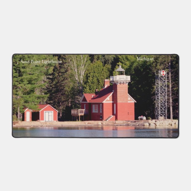 Sand Point Lighthouse(Baraga) desk mat (Front)
