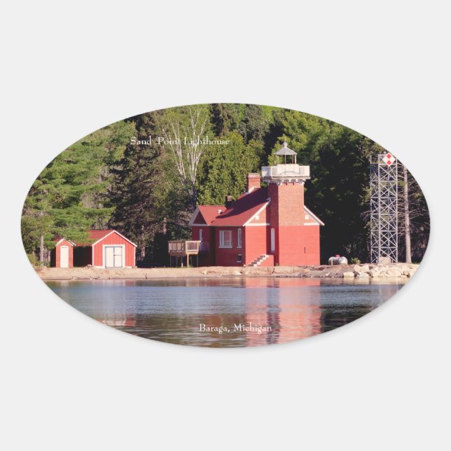 Sand Point Lighthouse Baraga sticker (Front)