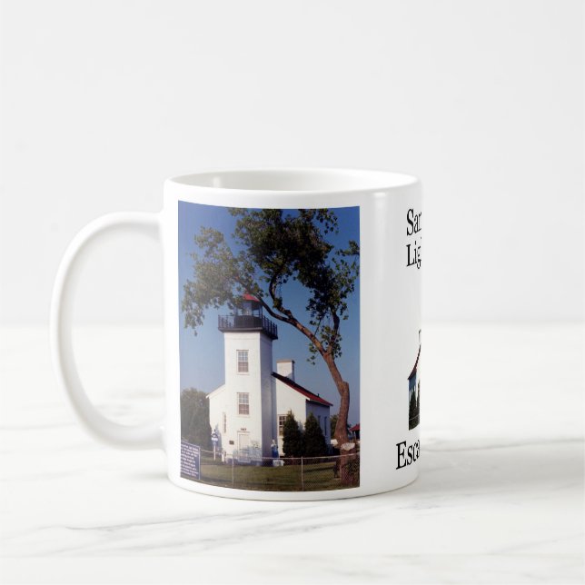 Sand Point Lighthouse Escanaba mug (Left)