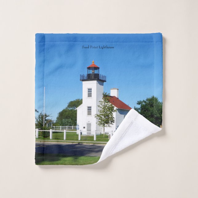 Sand Point Lighthouse towel set (Wash Cloth)
