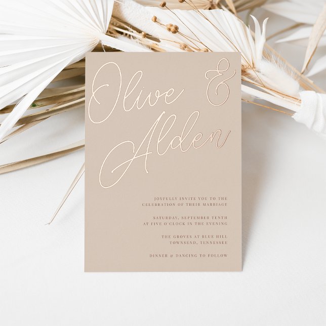 Sand | Rose Gold Script Wedding (Creator Uploaded)