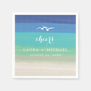 Sand, Sea and Seagulls   Wedding Napkin