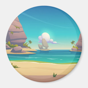 Sand sea beach magnet