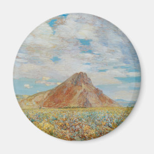Sand Springs Butte by Childe Hassam, Vintage Art Magnet