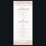 Sand Stripes & Rose Gold Confetti Wedding Program Programme<br><div class="desc">Stripes Background colour can be changed to any colour you like! Just click the customise Link & Scroll down to the background colour area to select your custom colour for the front and back of the product. Sand Stripes & Rose Gold Confetti Program With trendy brush script font! ~ Check...</div>