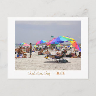 Sand, Sun, Surf,  -  SHADE Postcard
