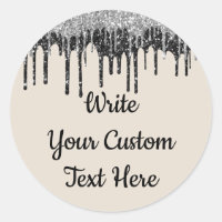 Sand Tan Silver Anniversary Birthday Party Glitter