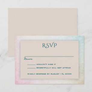 Sand Tan Simple Attendance RSVP Card