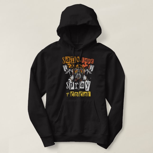 Sand Tape Spray Repeat Auto Body Painter Auto Deta Hoodie (Design Front)