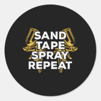 Sand Tape Spray Repeat Auto Body Painter