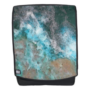 Sand Teal Ocean Splash Backpack