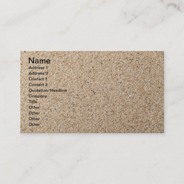 Sand Texture For Background Business Card (Front)