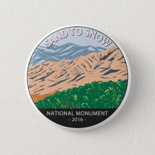Sand to Snow National Monument California Vintage  6 Cm Round Badge