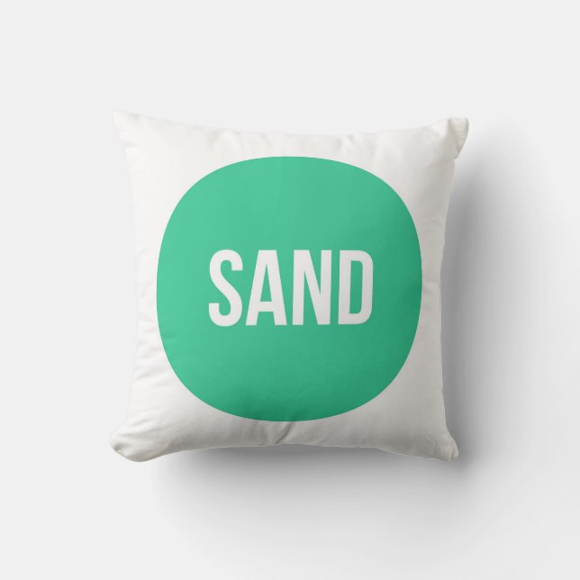 "Sand" Trendy Graphic Pillow (Front)