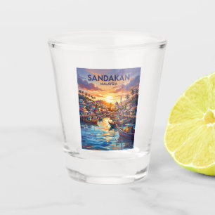 Sandakan Malaysia Shot Glass