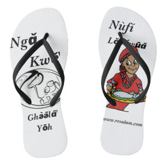 sandale, sandalette, slippers en langue nufi jandals