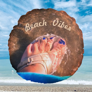 Sandals Beach Vibes Circular Pillow