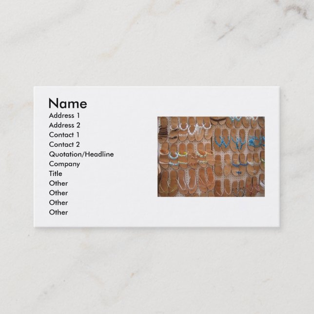 Sandals Business Card (Front)
