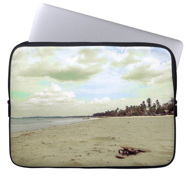 Sandals on Tropical Beach Laptop Sleeve (Front)