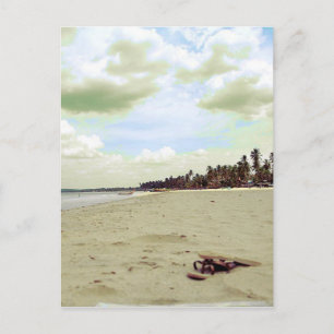 Sandals on Tropical Beach Postcard