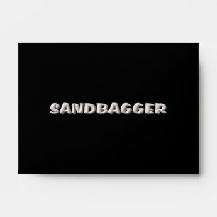 Sandbagger black small envelope centre
