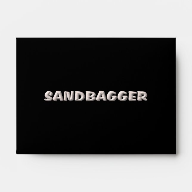Sandbagger black small envelope centre (Front)