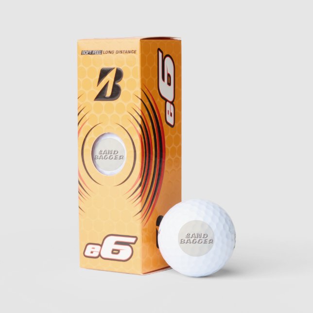 Sandbagger Bridgestone e6 golf balls 3 pk (Packaging)
