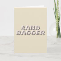 Sandbagger cream greeting card