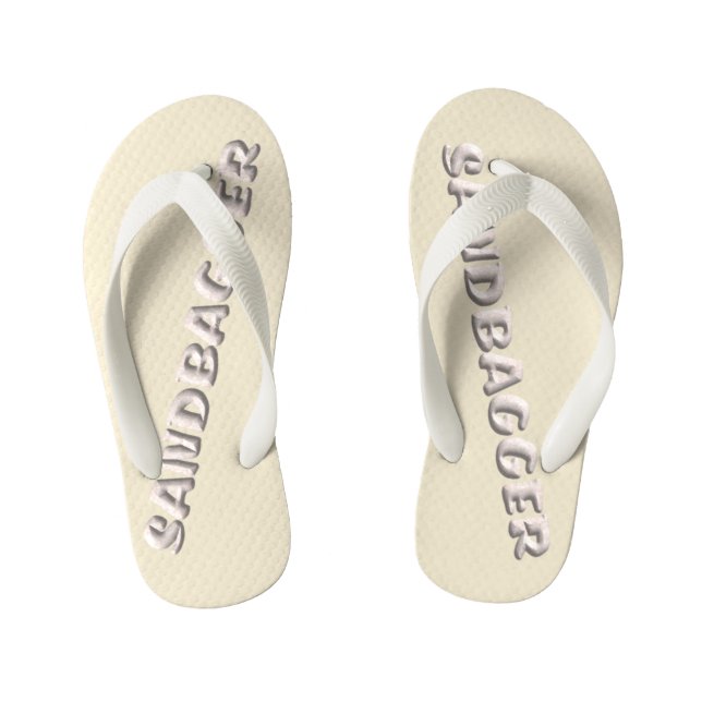 Sandbagger cream toddler flip flops (Footbed)