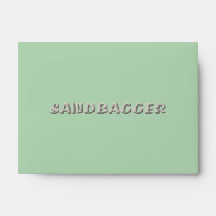 Sandbagger green small envelope centre