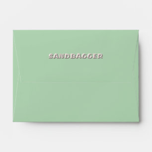 Sandbagger green small envelopes back straight