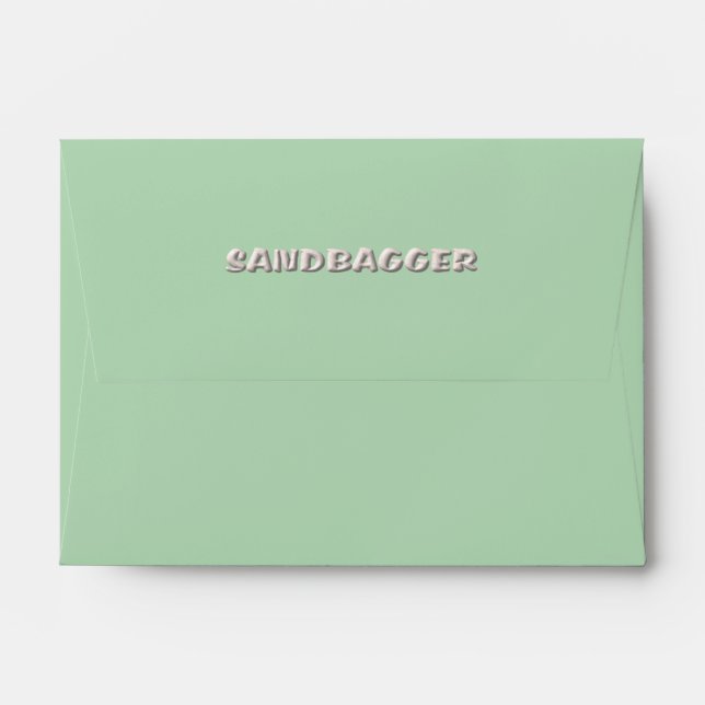 Sandbagger green small envelopes back straight (Back (Top Flap))